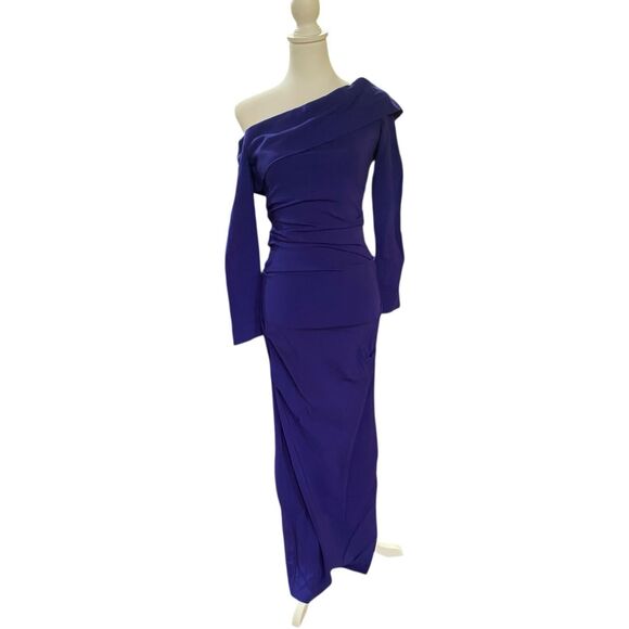 Nicole Miller Structured Off Shoulder Gown Size 8 $495 MSRP - Picture 5 of 8